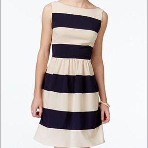 B. Darlin Striped Fit and Flare Dress